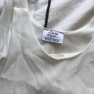 zara white tank top dress with pockets
